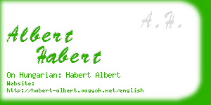 albert habert business card